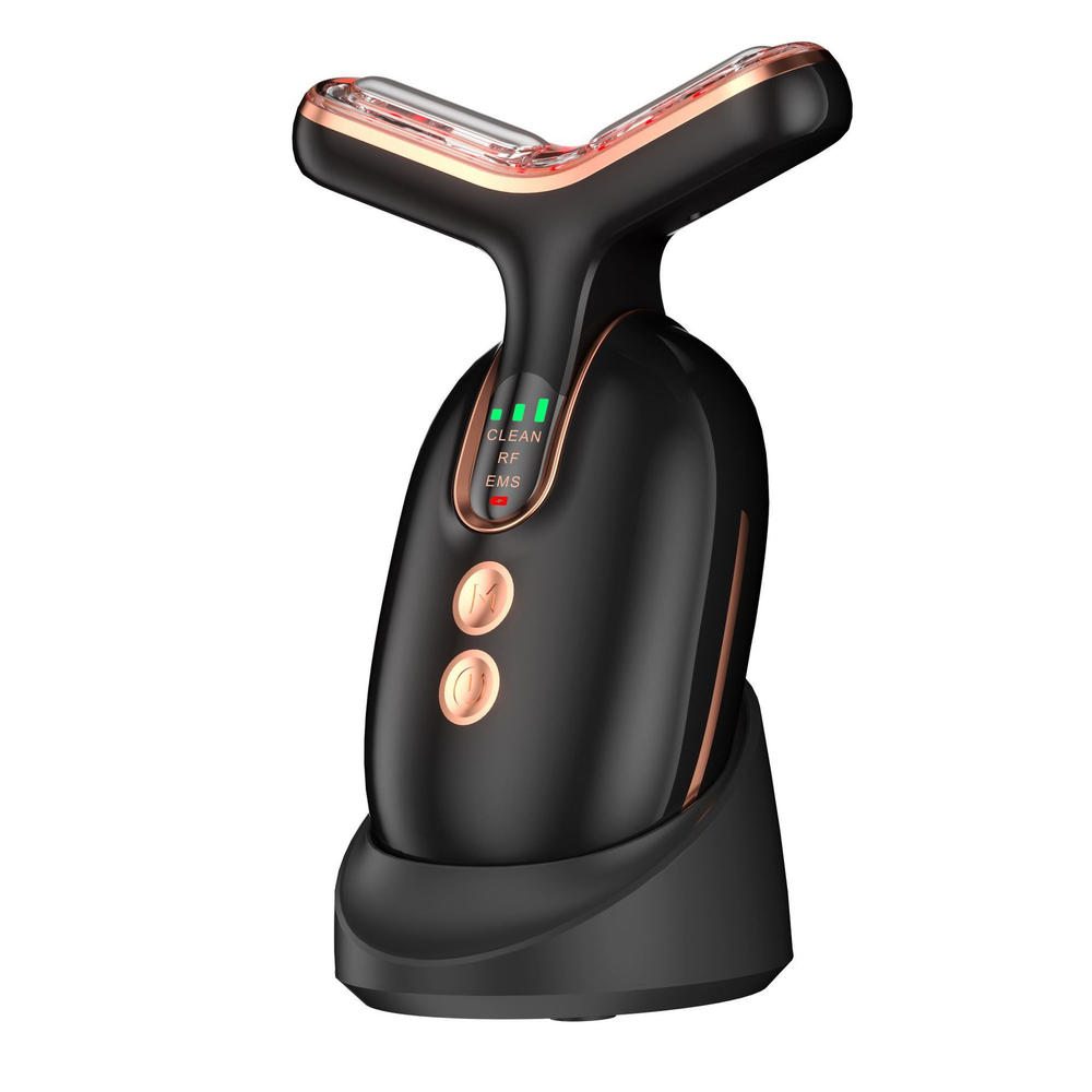 Facial and Neck Beauty Massager RF Anti-Aging EMS Vibration Device Face Lifting