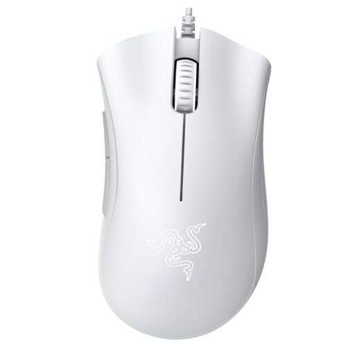 DeathAdder Essential Gaming Mouse with 6400 DPI Optical Sensor in Mercury White