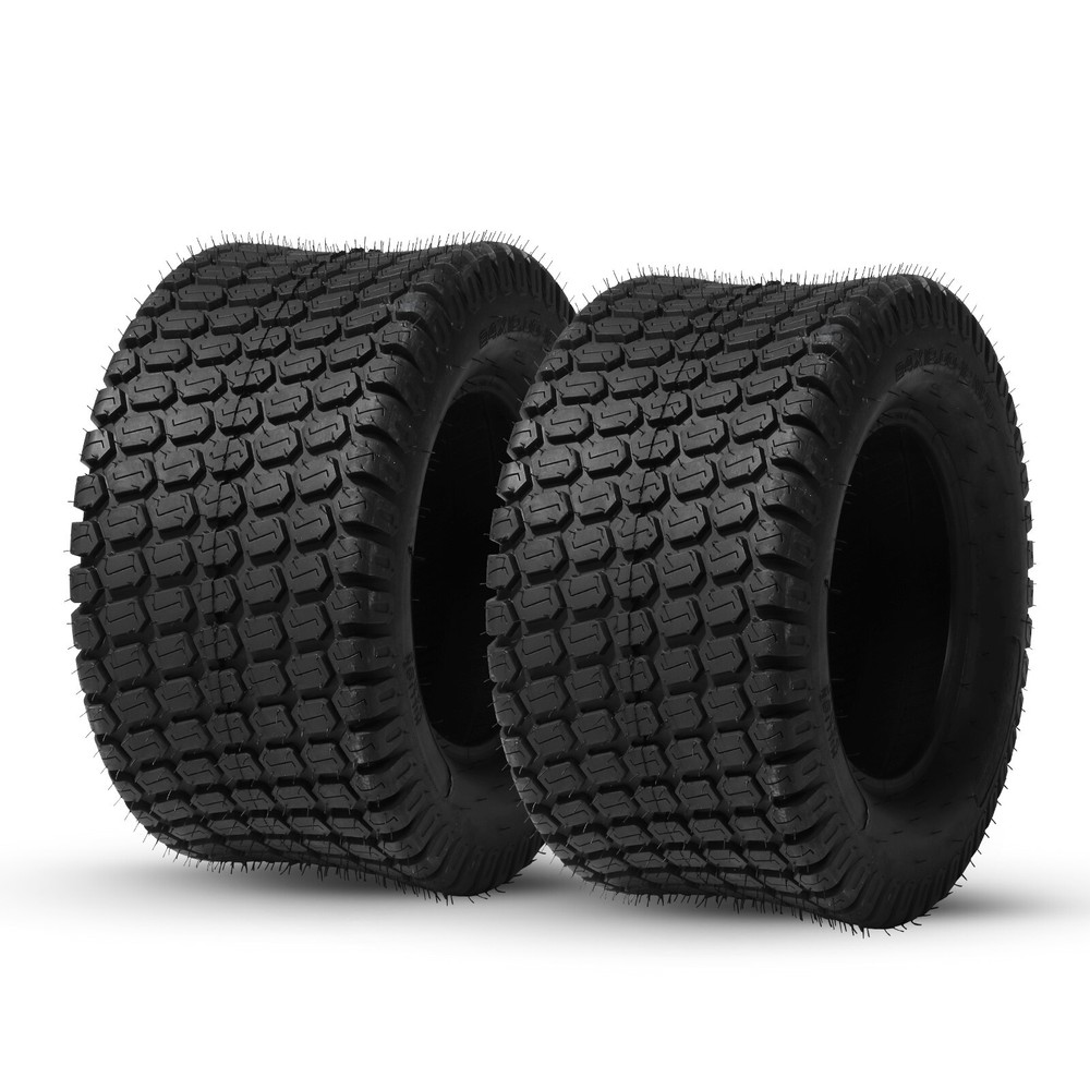 Set of 2 24x12.00-12 Turf Tires Lawn Mower Tractor 8PR 24x12-12 Tubeless