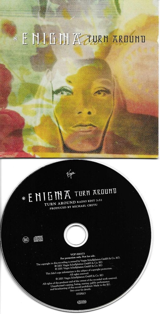 ENIGMA Turn Around RARE EDIT EUROPE Card Sleeve PROMO CD single USA seller 2001
