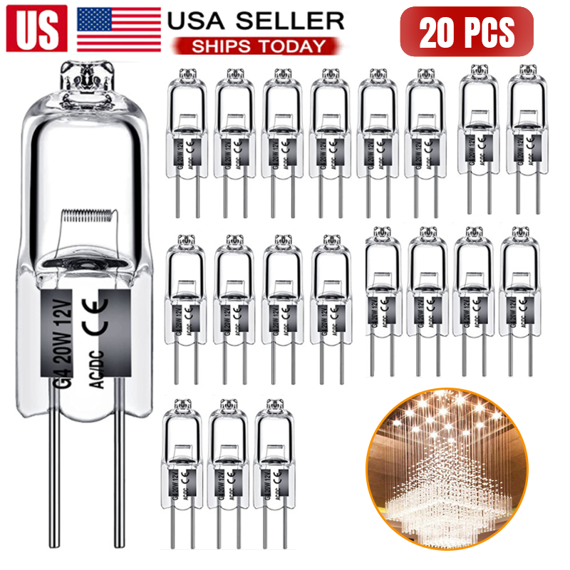 20pcs G4 LED Light Bulb 20W 12Volt Bi Pin Base Lamps Halogen Light Bulb Replace