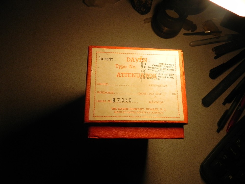 2 ea untested Daven Co. attentuators 1 Type T-330-B  & 1 type ladder LA-220-G