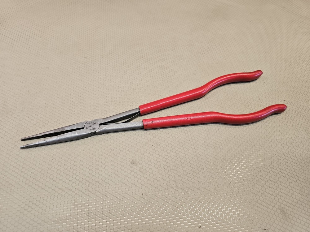 Snap-on 915CP Long Reach Needle Nose Pliers with Red Grip SPB-TS 343092