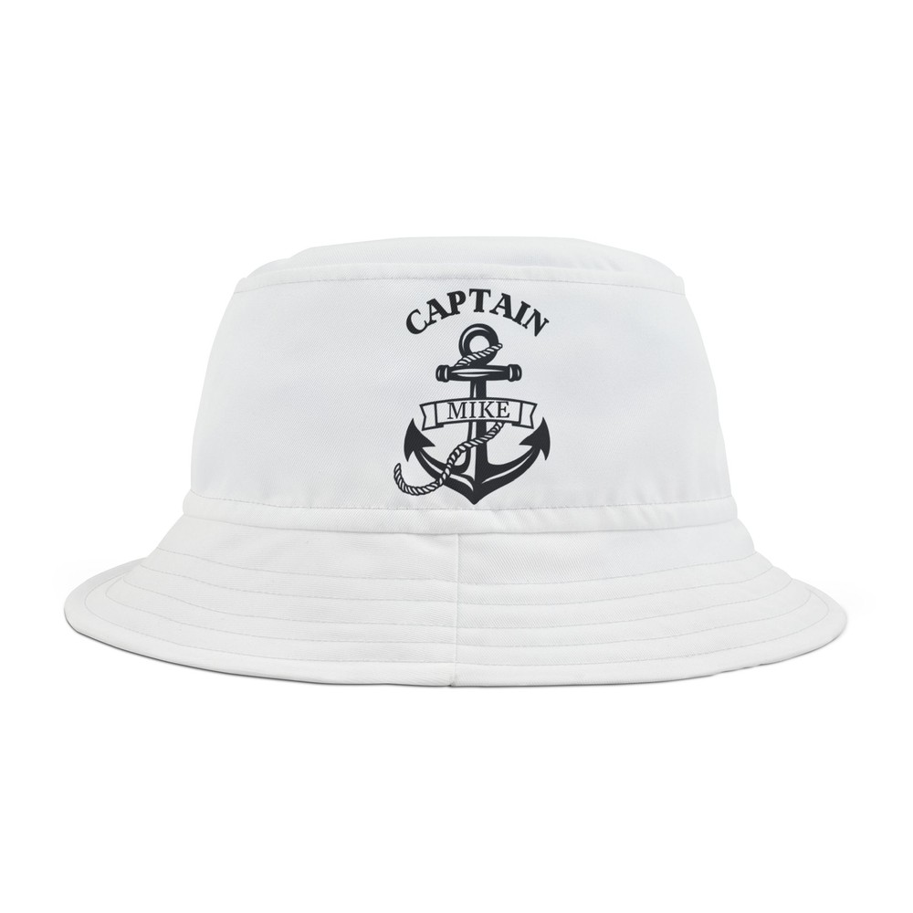 Custom Captain Boating Bucket Hat with Your Name-image