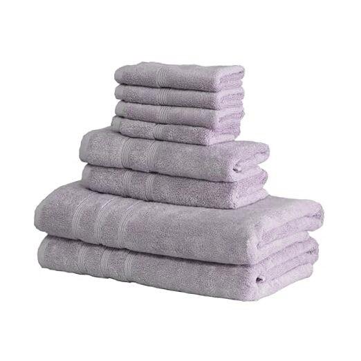 Luxury Turkish 8pc Towel Set 30X58 16X30 13X13 8 Piece Towel Set Lavender Aura