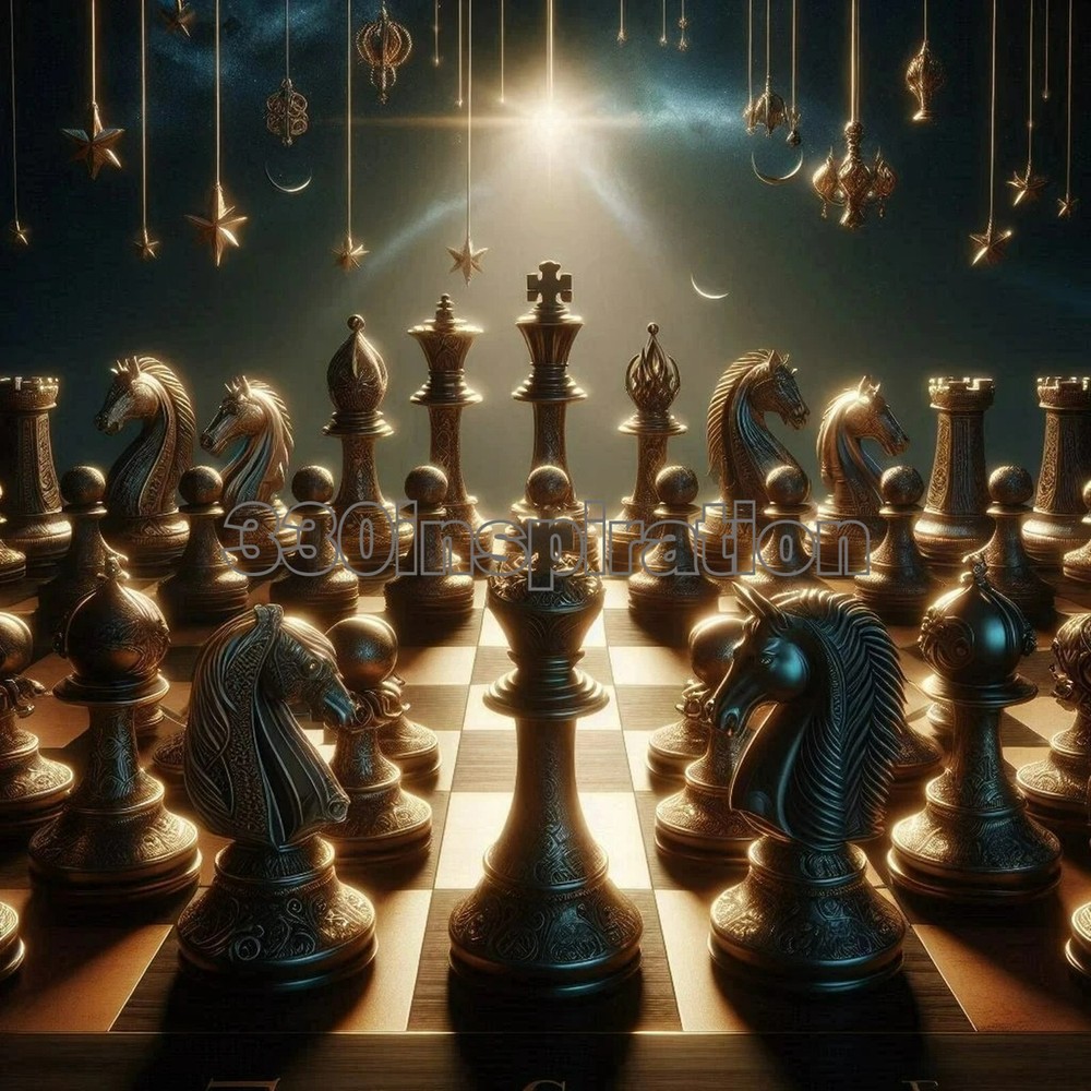 Digital Chess Board Wallpaper Background for Desktop Art #A50-image