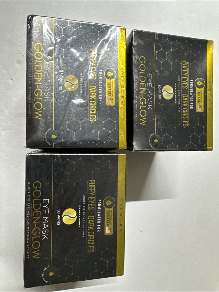 Eye Mask Golden-Glow Dark Circles and Puffiness 150 PAIRS Anti-Aging MEN & WOMEN