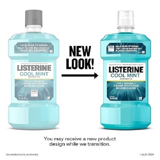 Listerine Cool Mint Antiseptic Mouthwash for Breath, Plaque and Gingivitis 1.0