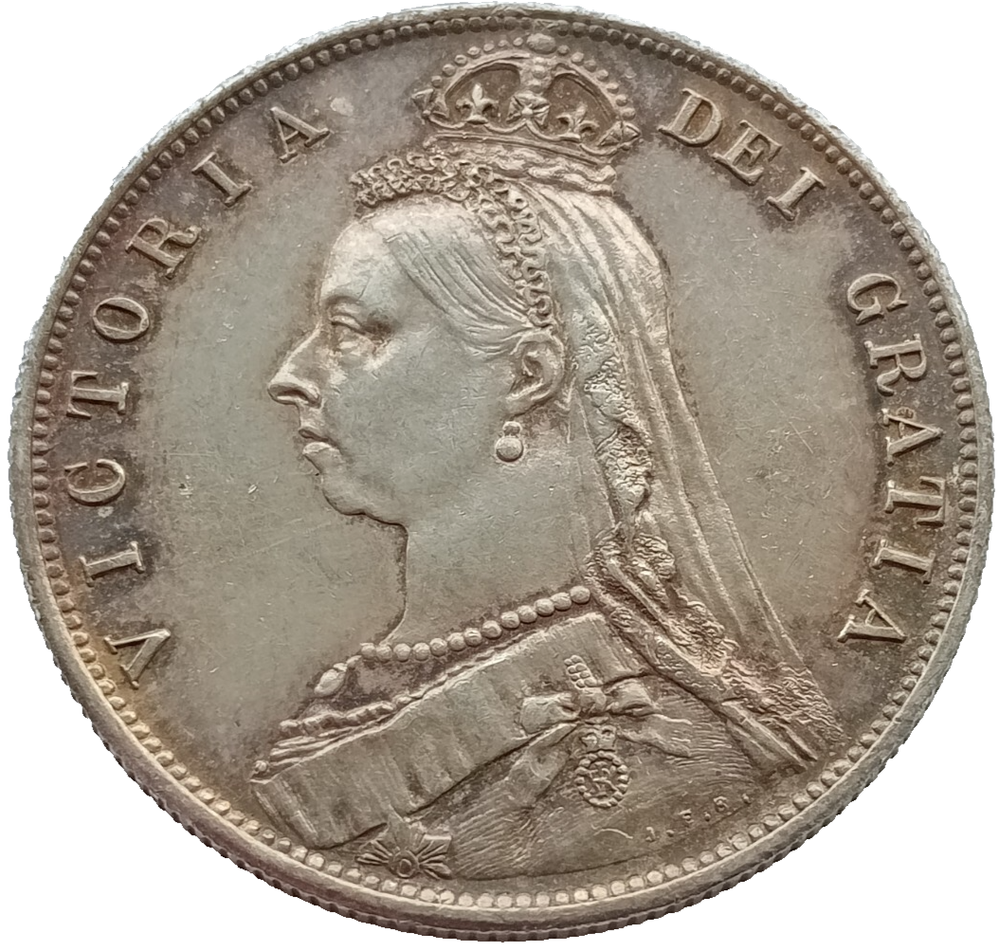 1887 Victoria halfcrown silver coin -  Very Nice
