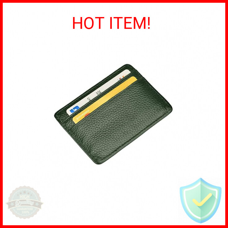 EASTNIGHTS Slim Leather Credit Card Holder with ID Window – Minimalist RFID Wallet  -image