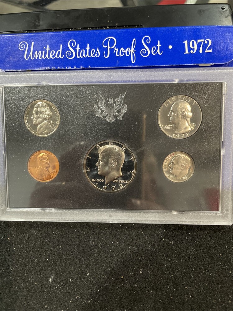 1972-S US Mint Proof Set with 5 Coins in Original Government Packaging