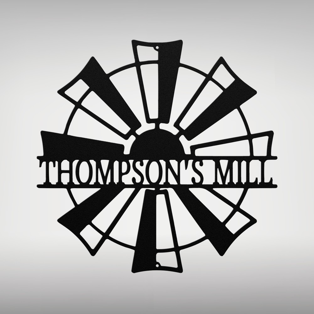 Personalized Mill Metal Sign Custom Home or Farm Decor Gift for Outdoor Indoor