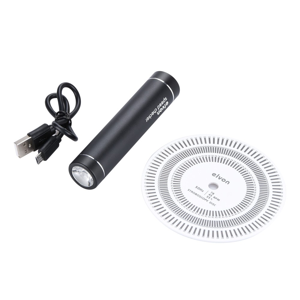 33-1/3,45,78rpm Calibration Turntabl Stroboscopic Strobe Light+Tachometer Disc