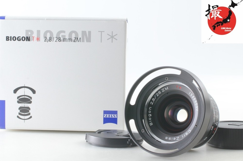 【Unused w/ Hood Box】 Carl Zeiss Biogon 28mm f/2.8 ZM T* Leica M Lens From Japan