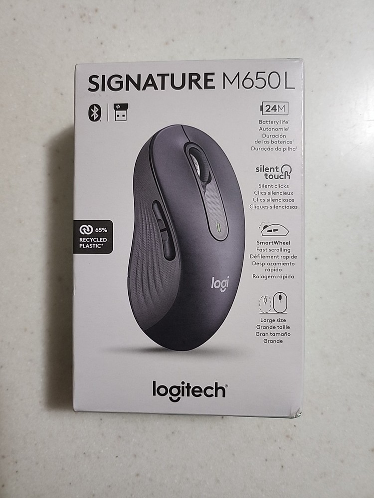 Logitech Signature M650 L Full-size Wireless Scroll Mouse with Silent Click NEW!