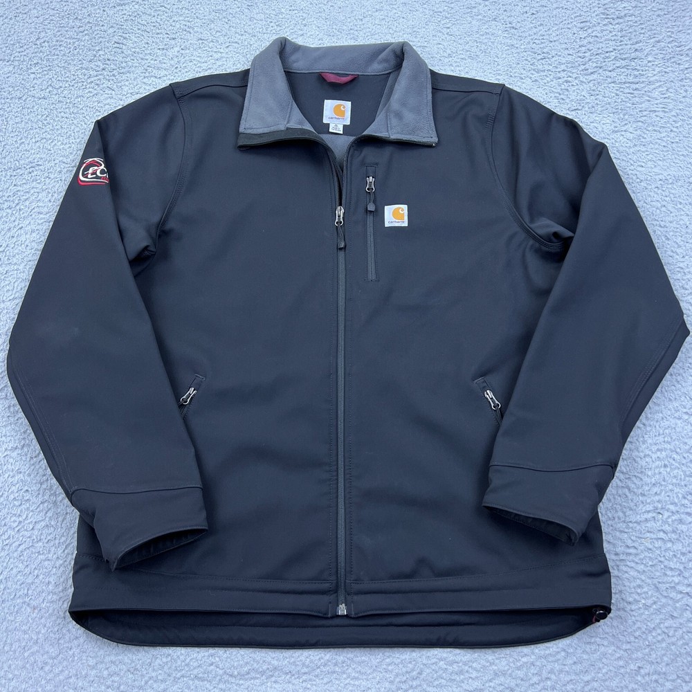 Carhartt Rain Defender Crowley Nylon Jacket XLT Tall Black Zip Coat Logo