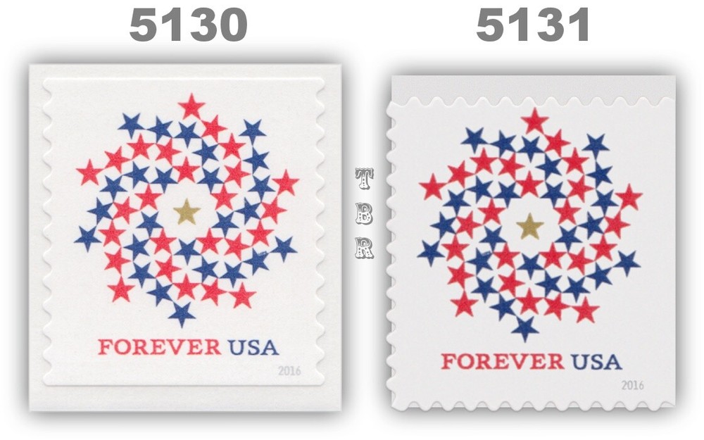 5130-31 5131 Patriotic Spiral (47) Forever Set of 2 Singles 2016 MNH - Buy Now-image