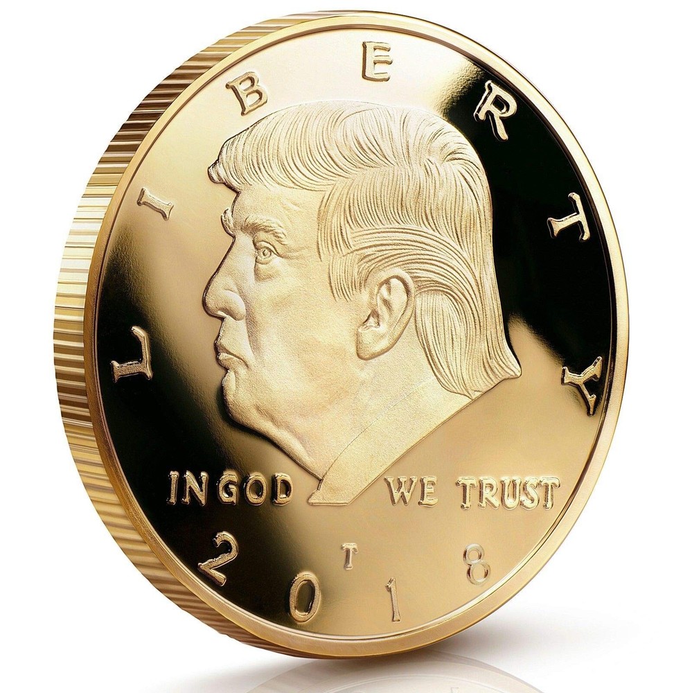 2018 US President Donald Trump Commemorative Coin Challenge Token Coins - 2 Pcs
