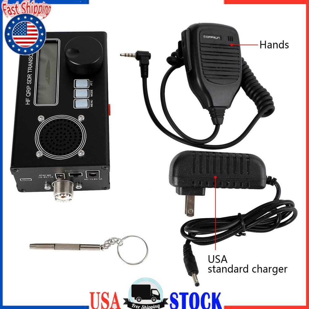 5W 8-Band USDX USDR HF QRP SDR Transceiver SSB/CW Transceiver DSP w/ Mic Charger
