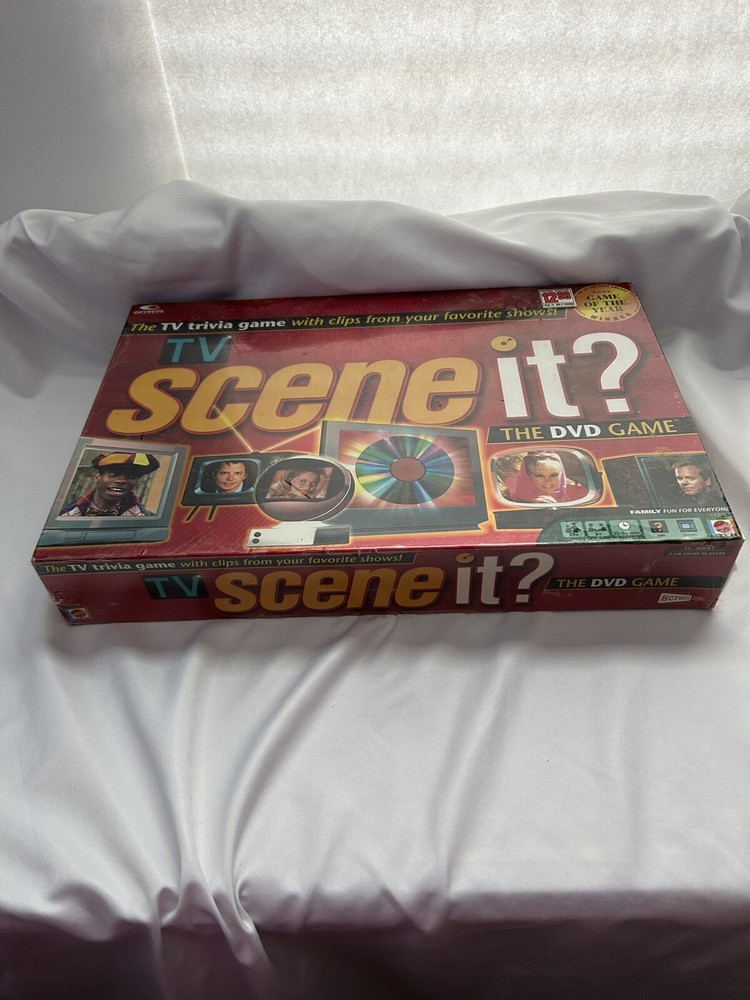 TV Scene It The DVD Board Game TV Trivia Edition Mattel New Covered In Plastic