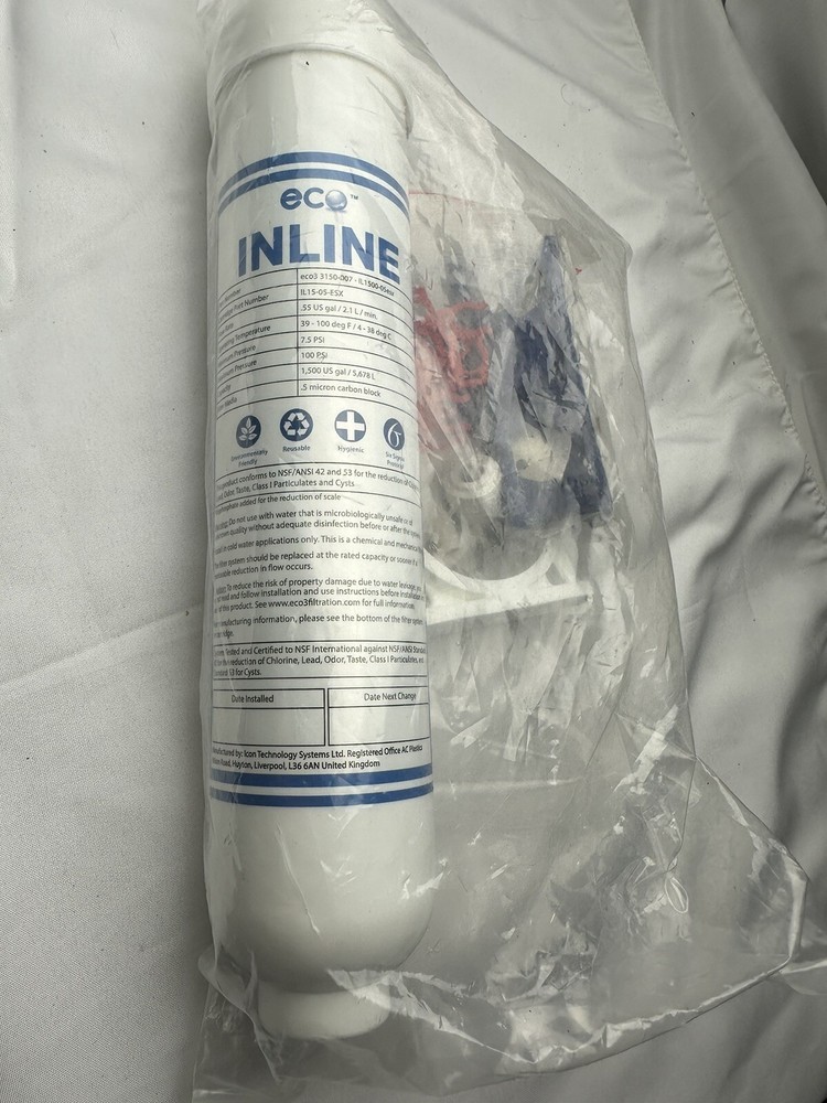 New Sealed Eco Inline Refrigerator Water Filter ECO3 3150-007
