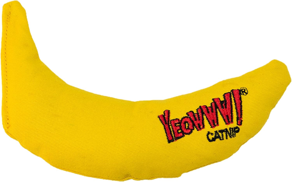 Yellow Catnip Banana Toy for Playful Cats