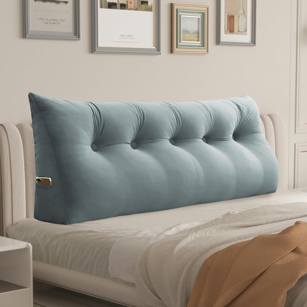 Headboard Wedge Pillow Bed Wedge Pillow for Headboard Bolster Reading Pillow ...