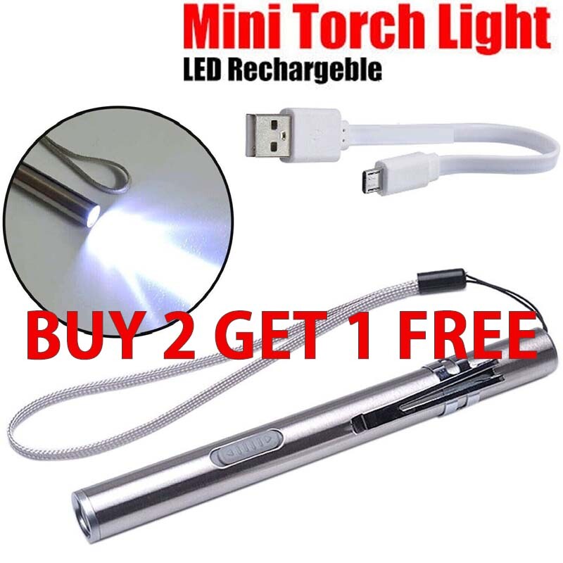 10000Lumens Portable Super Bright Led USB Rechargeable Pen Pocket Torch Lamp