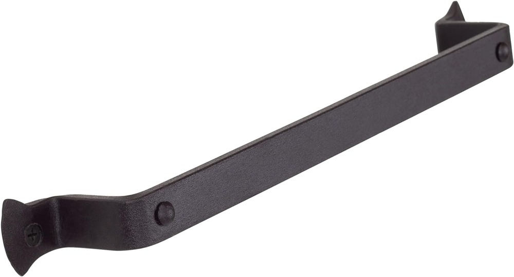 Matte Black Hand Towel Holder for Bathroom - Handcrafted Farmhouse Wrought Iron