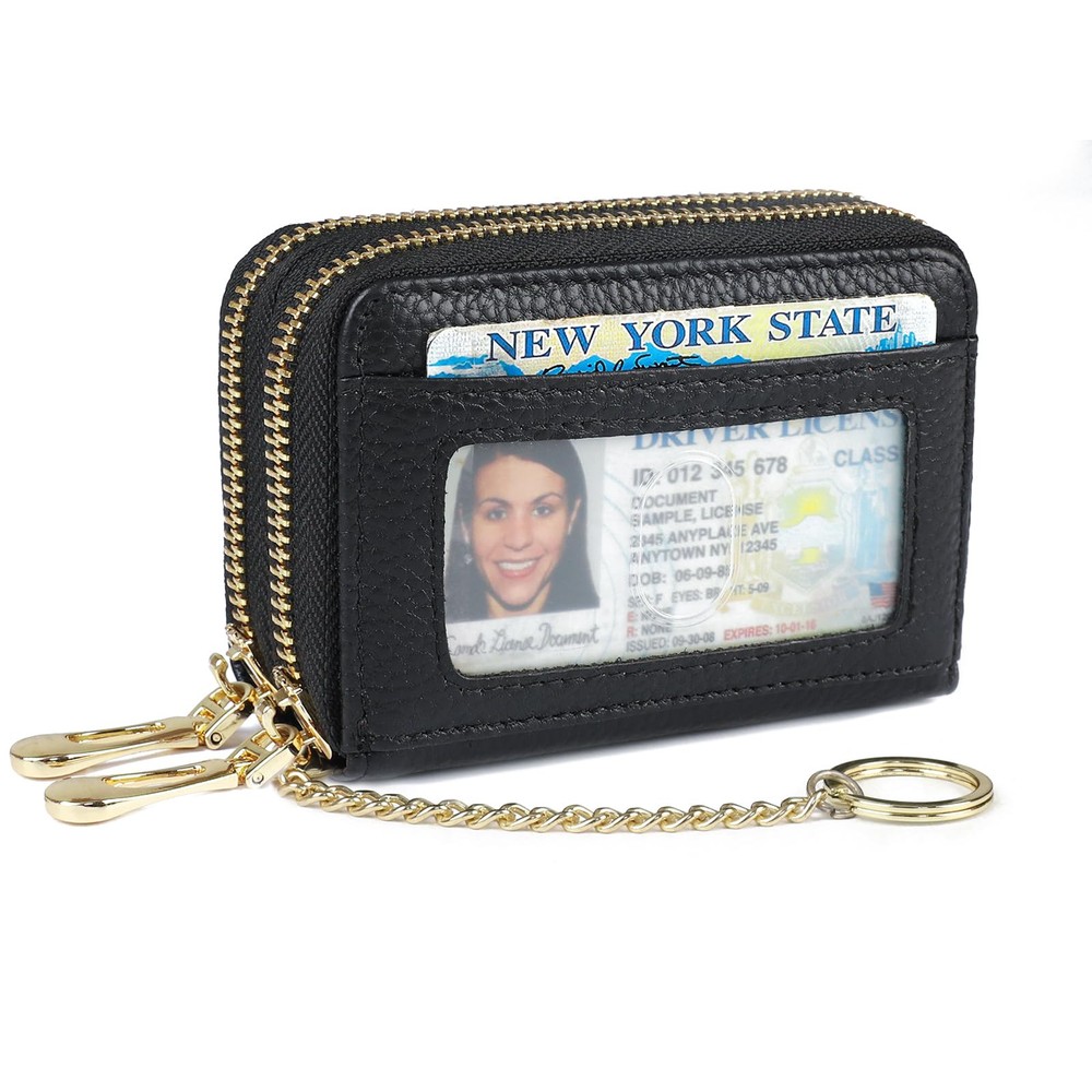 Genuine Leather RFID Blocking Business Credit Card Holder Case  -image