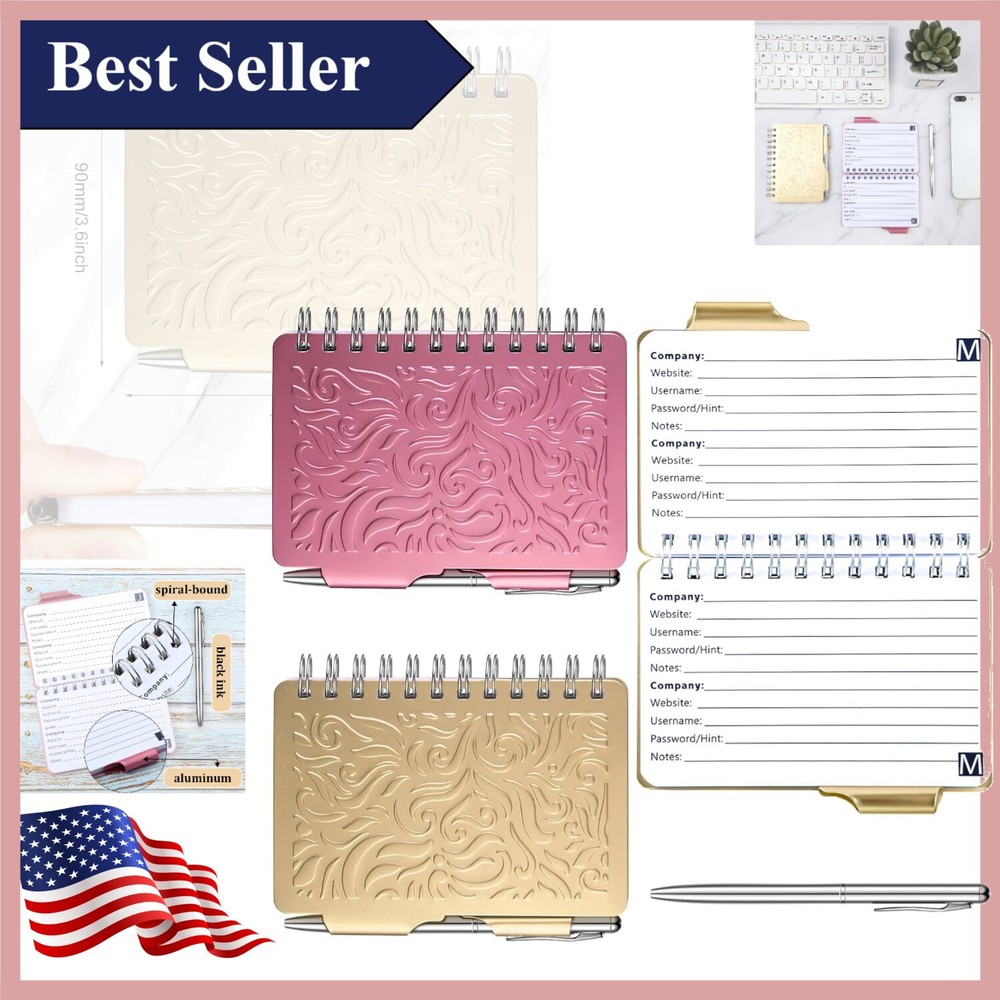 Durable Alphabetical Password Book Set - Elegant Notebook Pair  -image