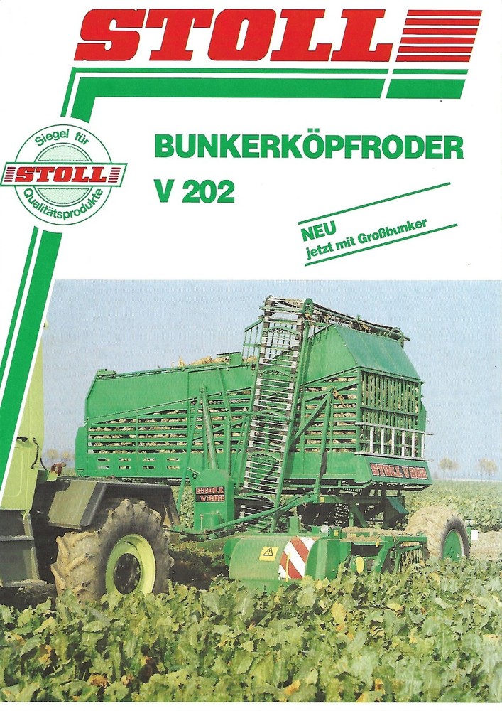 Farm Brochure - Stoll - V 202 - Sugar Beet Harvester - GERMAN language (F9054)