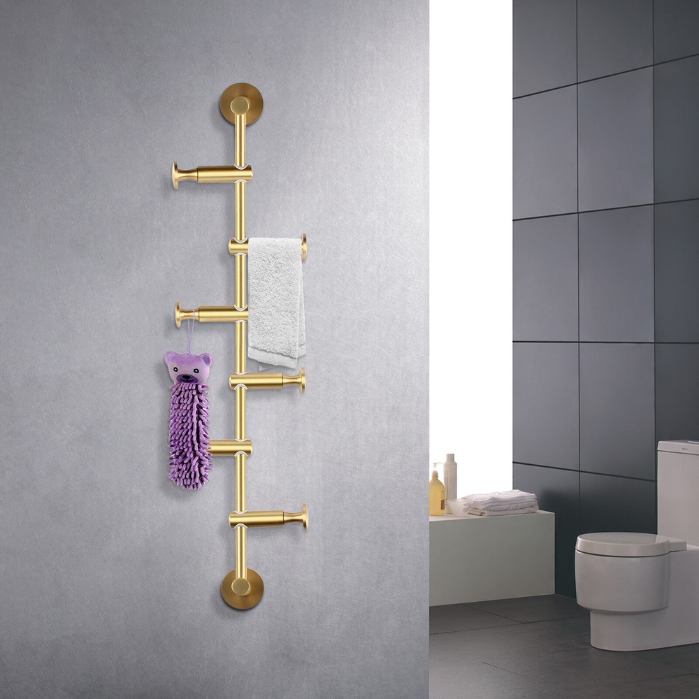 Vintage Wall-Mounted Coat Rack with 6 Hooks for Hats & Clothes Holds 20kg