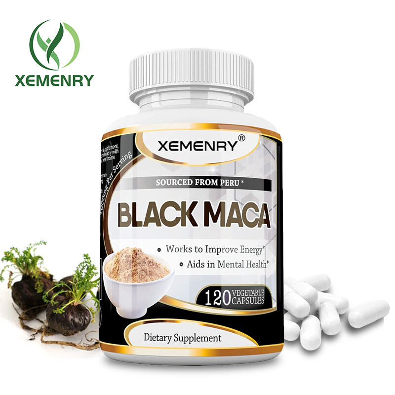 Black Maca 1000mg - Testosterone Booster, Men's Muscle Health, Energy & Stamina