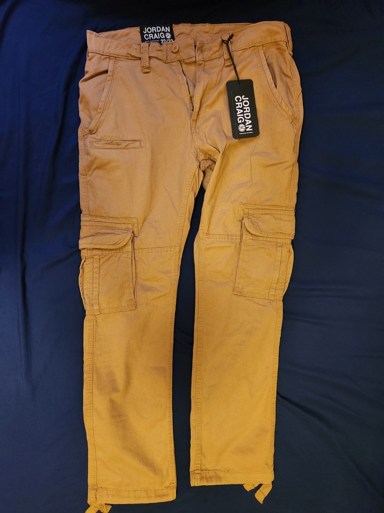 Jordan Craig cargo pants Men’s 32x32 Brown Tan Color New With Tags
