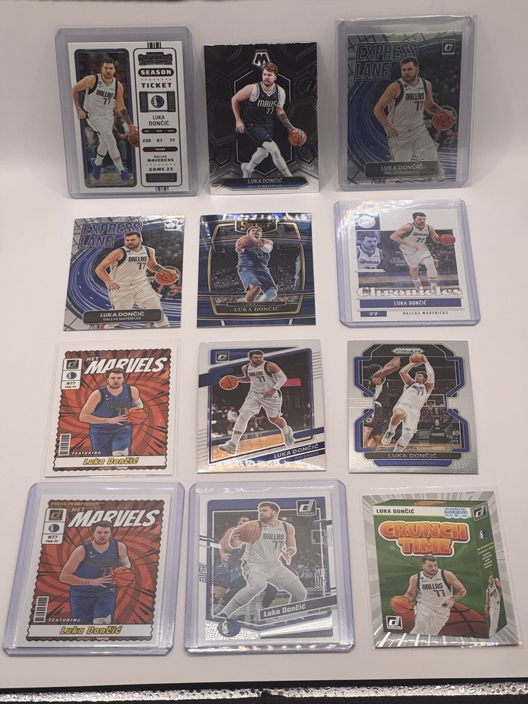 Luka Doncic Lot of 12 Mosaic Contenders Optic Select Chronicles Donruss Press Cards for Collectors