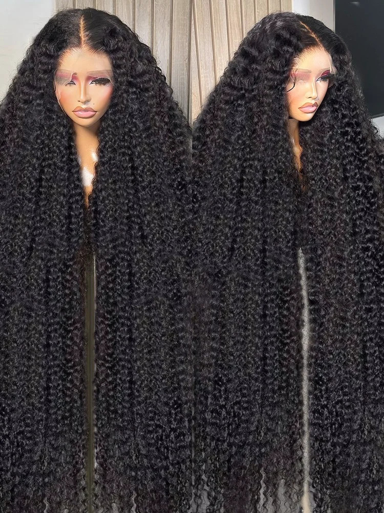 Transparent HD Deep Wave 13x4 13x6 Lace Frontal Human Hair Glueless Wig 5x5