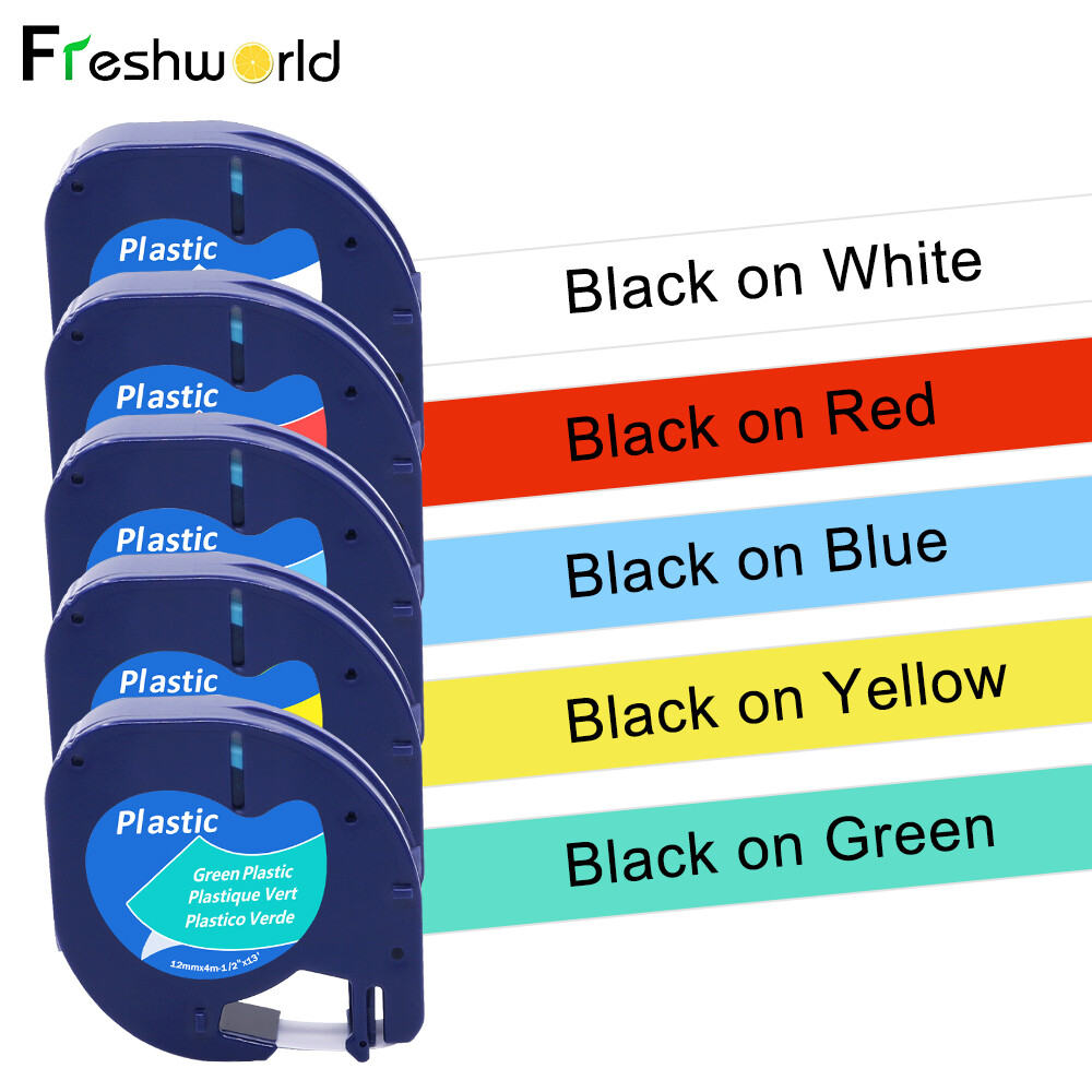 Compatible Dymo LetraTag Refills 91330 91331 91332 Paper Plastic 12mm Label Tape