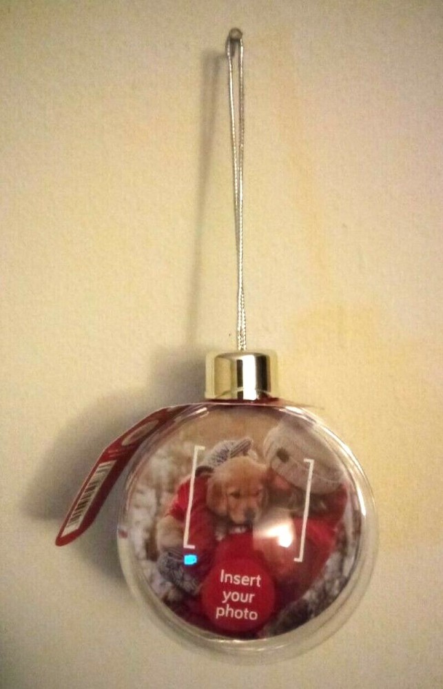 Personalized 4-Inch Christmas Photo Bauble Ornament-image