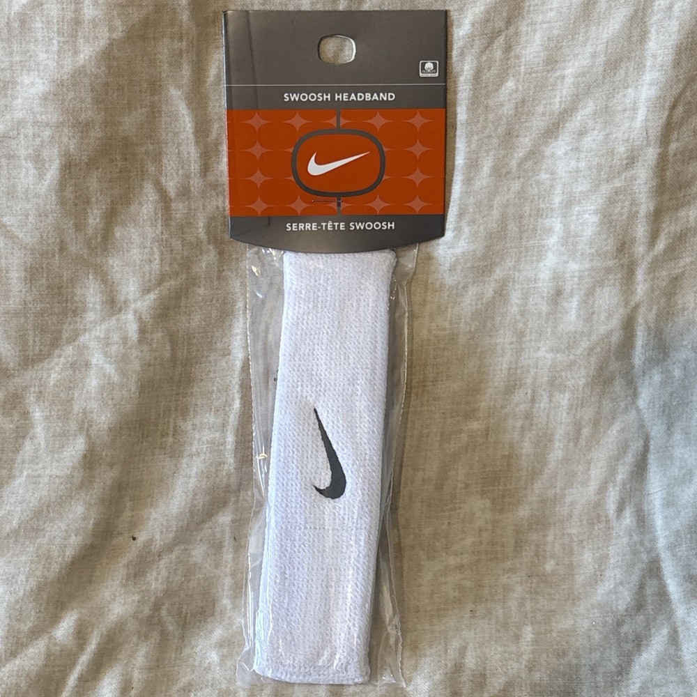 Nike Black Swoosh Headband for Sports and Workouts