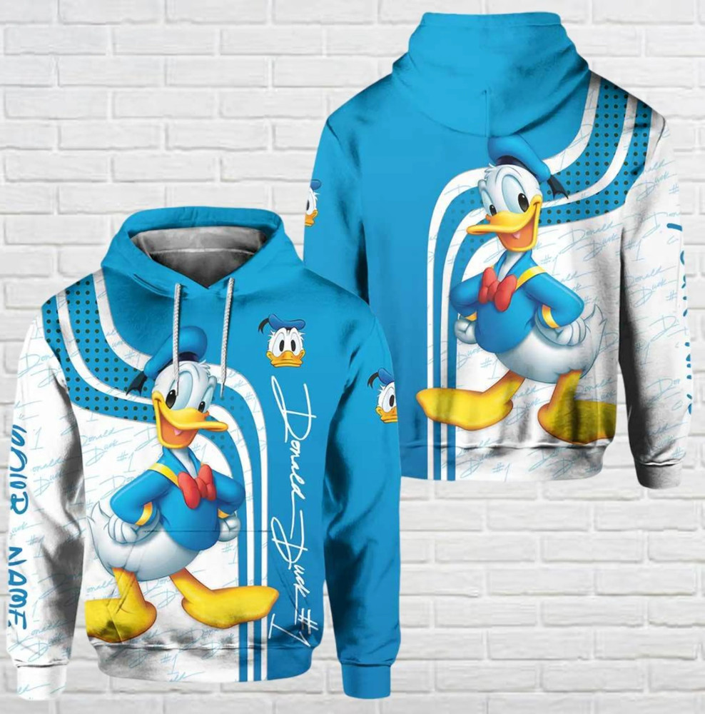 Personalized Donald Duck 3D All Over Print Hoodie for Dad US Sizes Father Day Gift-image