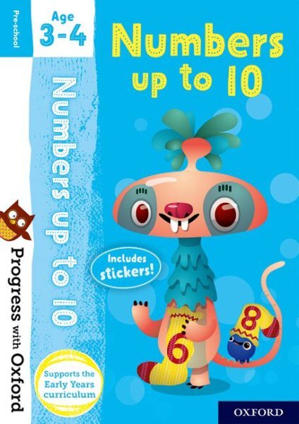 Progress With Oxford Numbers Up To 10 for Ages 3-4 by Nicola Palin Brand New Workbook