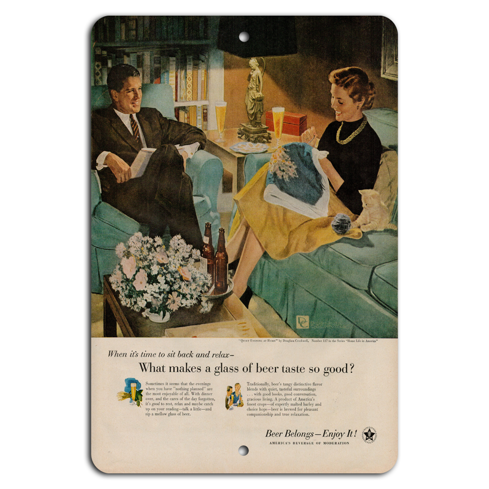 Vintage Beer Metal Sign for a Classic Relaxing Moment