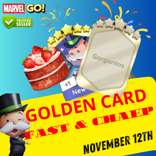 BUY NOW 🔥 MONOPOLY GOLDEN STICKERS CARD BLITZ GO⚡️ YOU CAN CHOOSE ⚡️ FAST-image