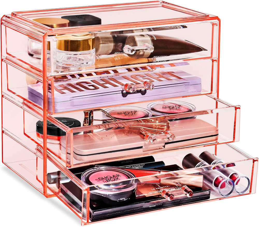Makeup Organizer - 4 Drawer Acrylic Make up Organizers and Storage for Cosmetics