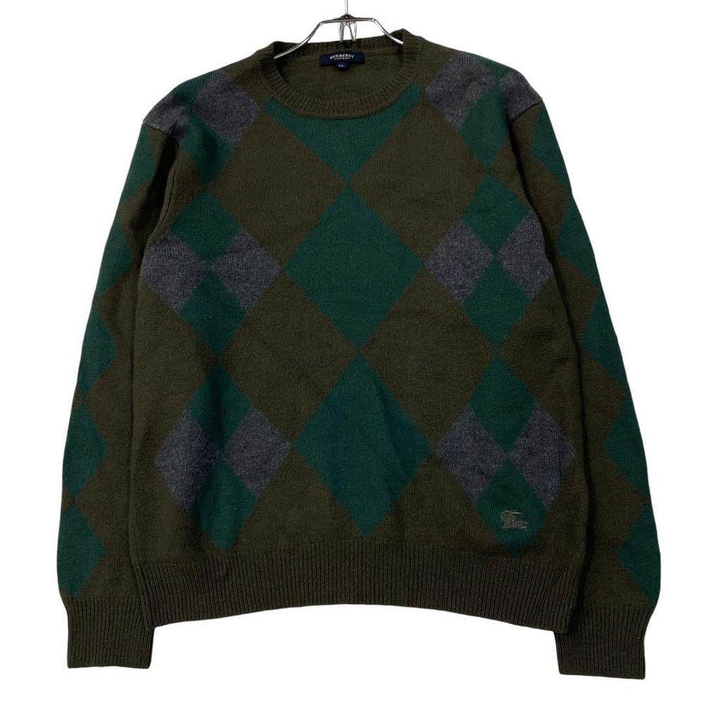 Burberry Embroidered Logo Sweater Ladies LL Brown/Green New