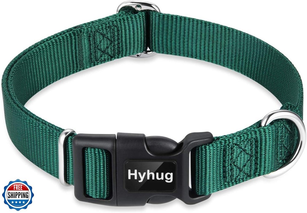 Hyhug Heavy Duty Basic Solid Color Dog Collar for Small Breeds