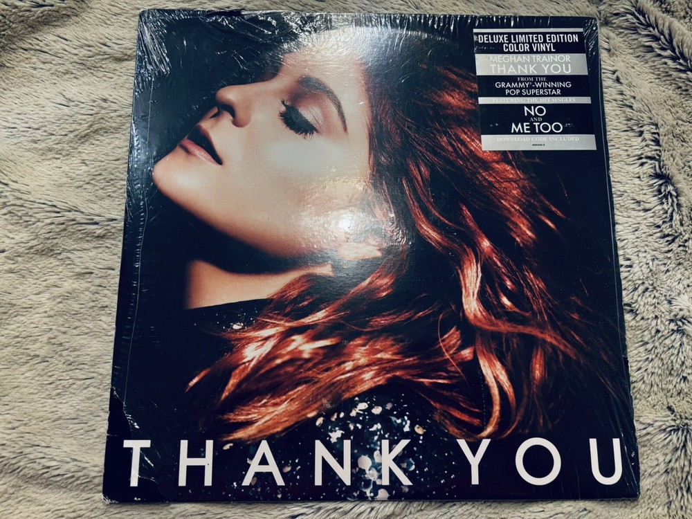 thank you split pink white & black color vinyl LP meghan trainor New Shelf Wear