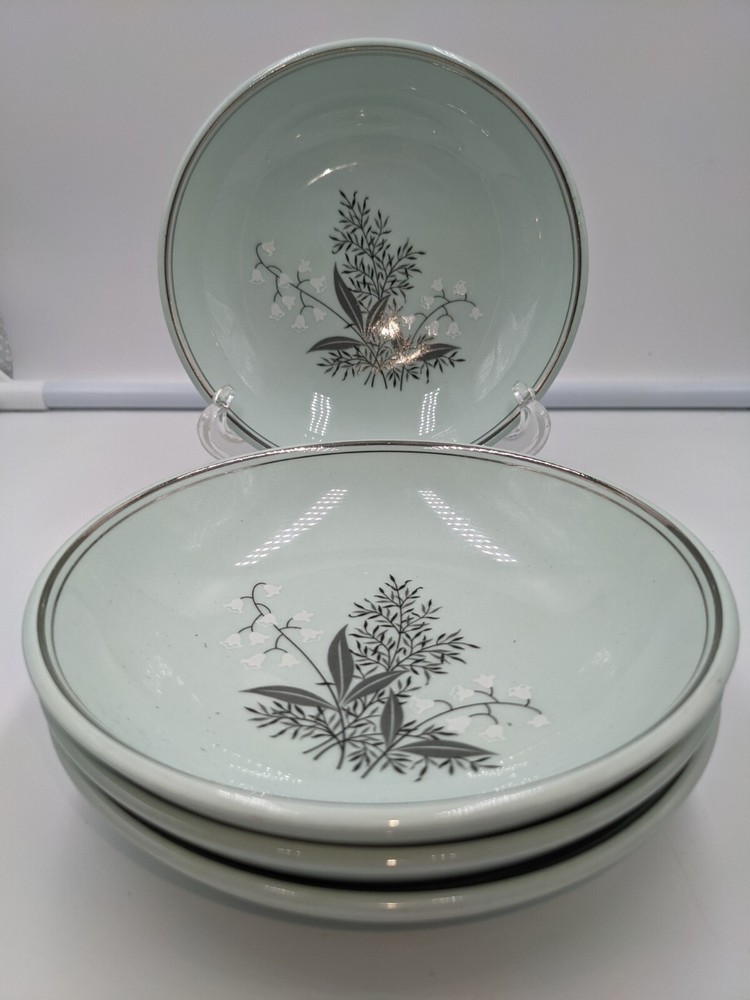 4 Empcraft-Princess Dessert Berry Bowls Lady Empire Lily-of-the-Valley 5.5