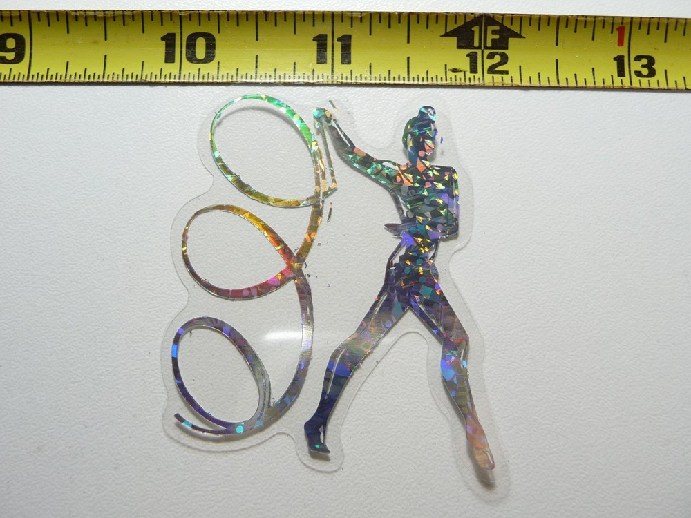 HOLOGRAPHIC RHYTHMIC GYMNASTICS RIBBON  STICKER DECAL SPORTS ATHLETICS CONTEST